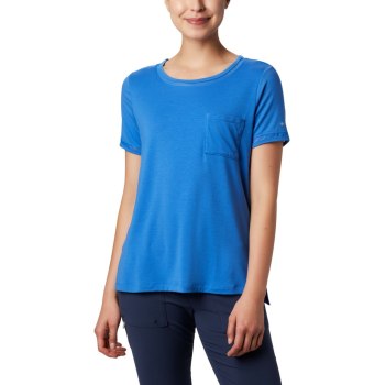 Columbia PFG Slack Water Knit Pocket, Camiseta Azules Para Mujer | 689573-FKS